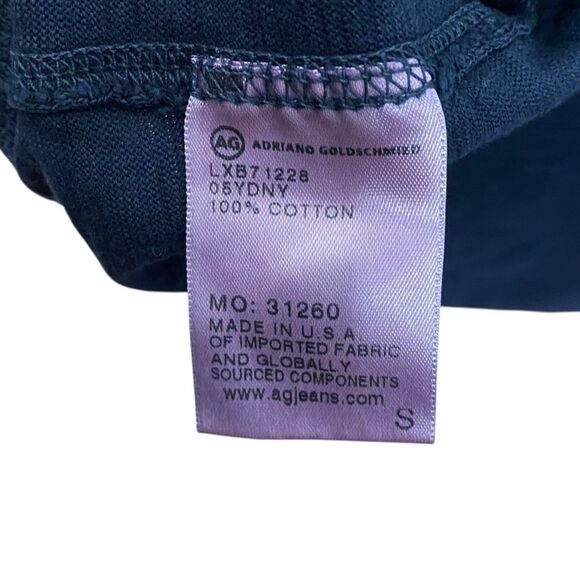 AG Adriano Goldschmied Jagger Tee Womens M Navy Blue Shirt Crew Casual NEW - Picture 10 of 11